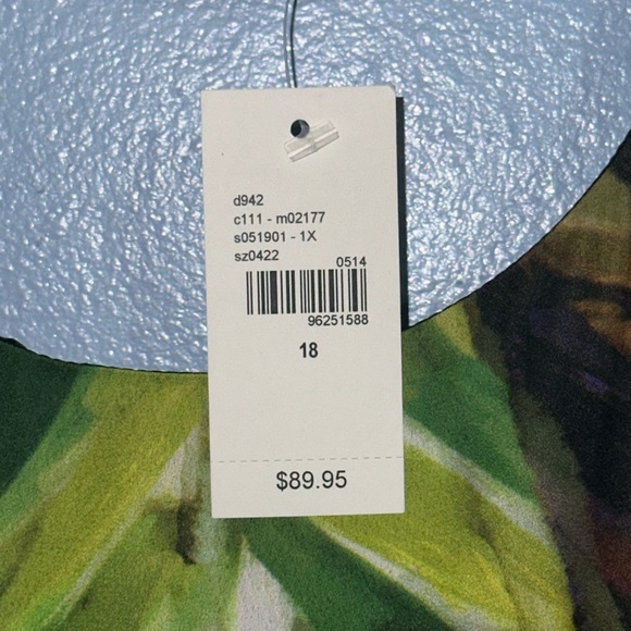 Lane Bryant Tropical Peplum Dress Pencil Skirt
Sleeveless w Cut Out Plus Size 18 - Picture 6 of 8